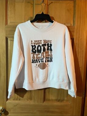 Women’s White Cropped Sweatshirt